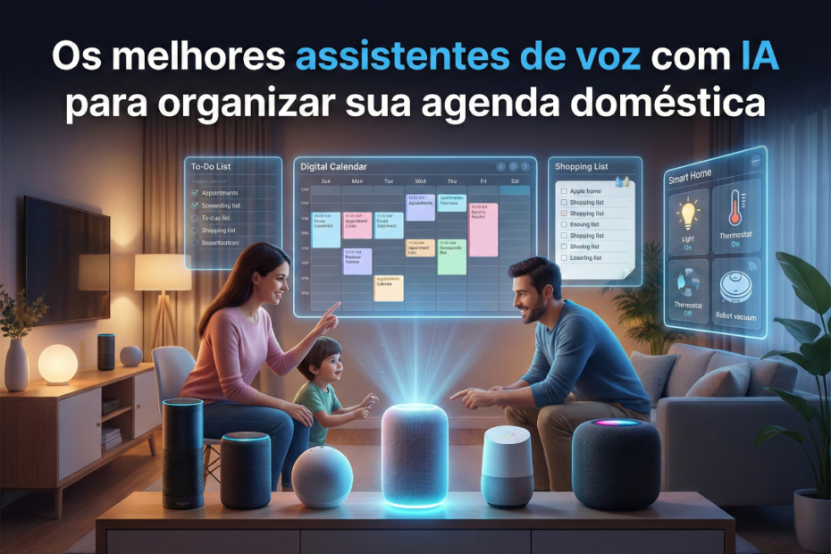 Os melhores assistentes de voz com IA para organizar sua agenda doméstica