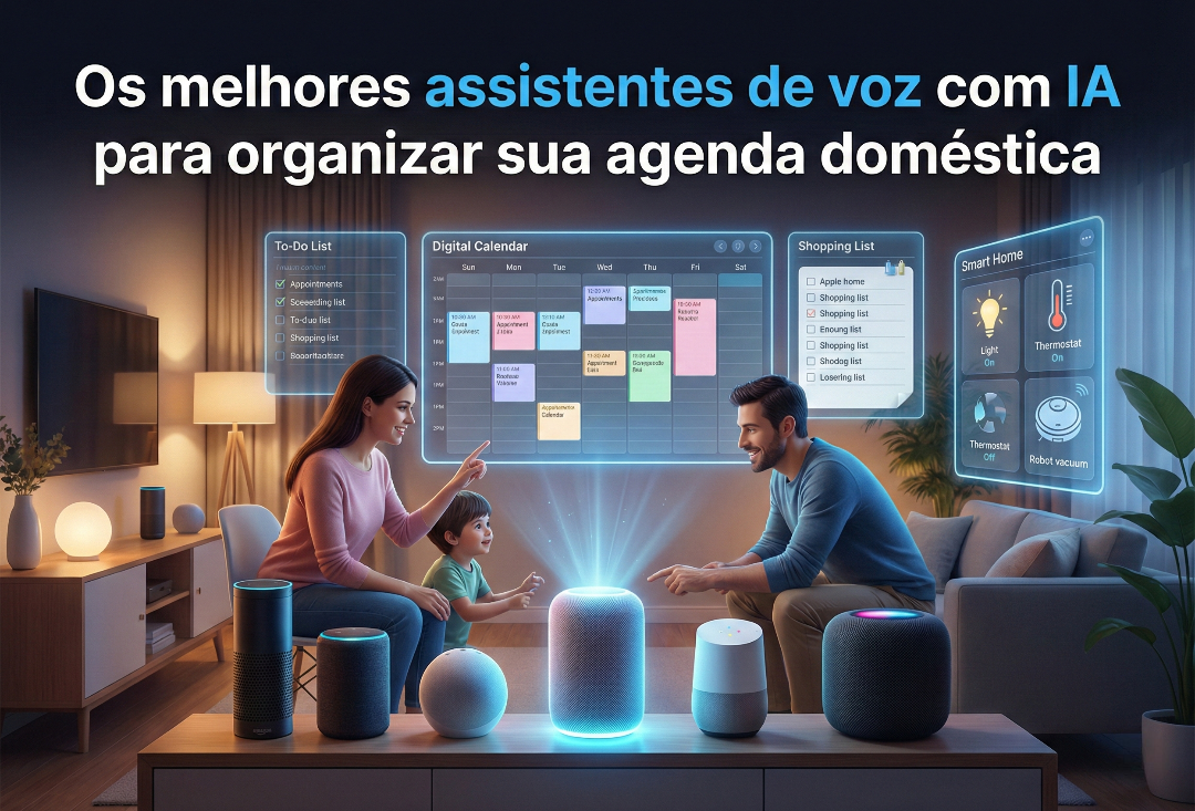 Os melhores assistentes de voz com IA para organizar sua agenda doméstica