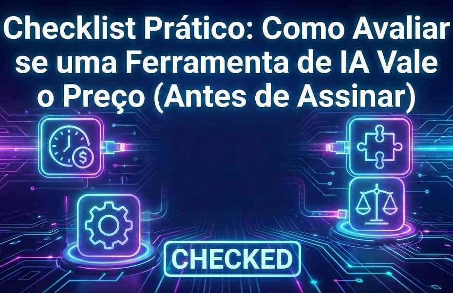 Checklist Prático: Como Avaliar se uma Ferramenta de IA Vale o Preço (Antes de Assinar)