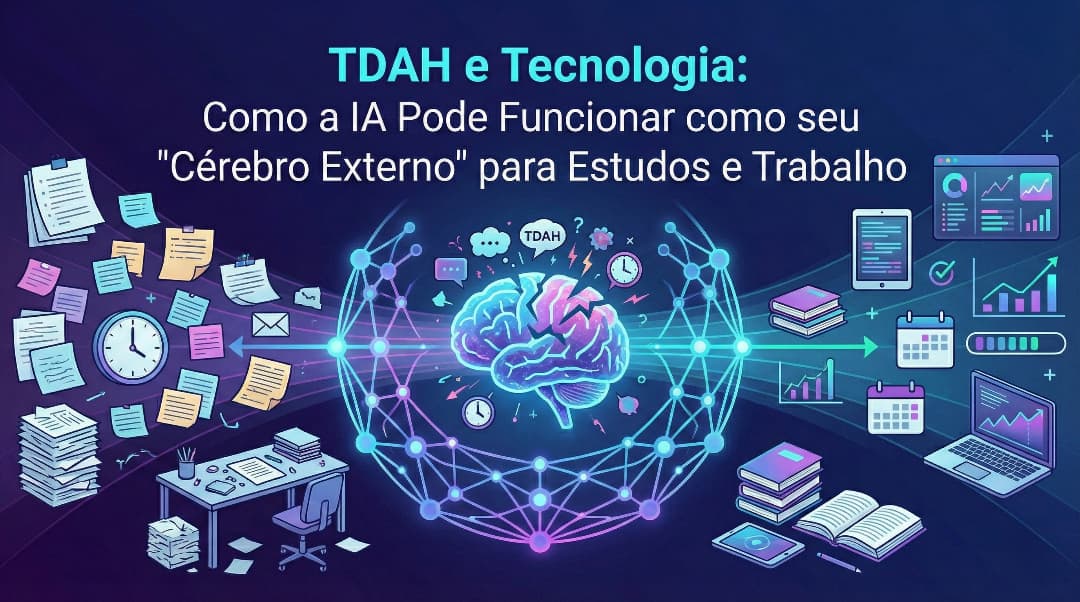 TDAH e Tecnologia: Como a IA Pode Funcionar como seu "Cérebro Externo" para Estudos e Trabalho