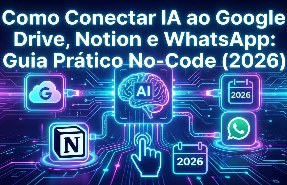 Como Conectar IA ao Google Drive, Notion e WhatsApp: Guia Prático No-Code (2026)