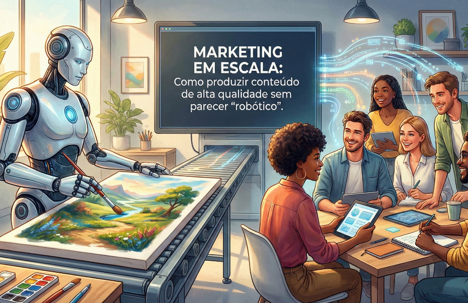 Marketing em Escala: Como produzir conteúdo de alta qualidade sem parecer "robótico"