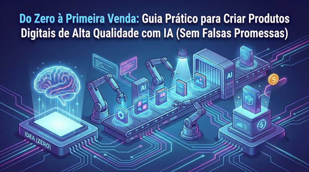 Do Zero à Primeira Venda: Guia Prático para Criar Produtos Digitais de Alta Qualidade com IA (Sem Falsas Promessas)