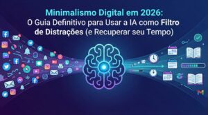 Minimalismo Digital em 2026: O Guia Definitivo para Usar a IA como Filtro de Distrações (e Recuperar seu Tempo)