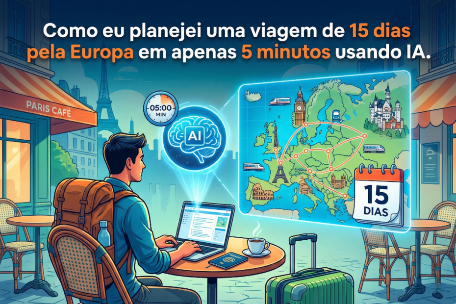 Como eu planejei uma viagem de 15 dias pela Europa em apenas 5 minutos usando IA