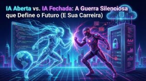 IA Aberta vs. IA Fechada: A Guerra Silenciosa que Define o Futuro (E Sua Carreira)