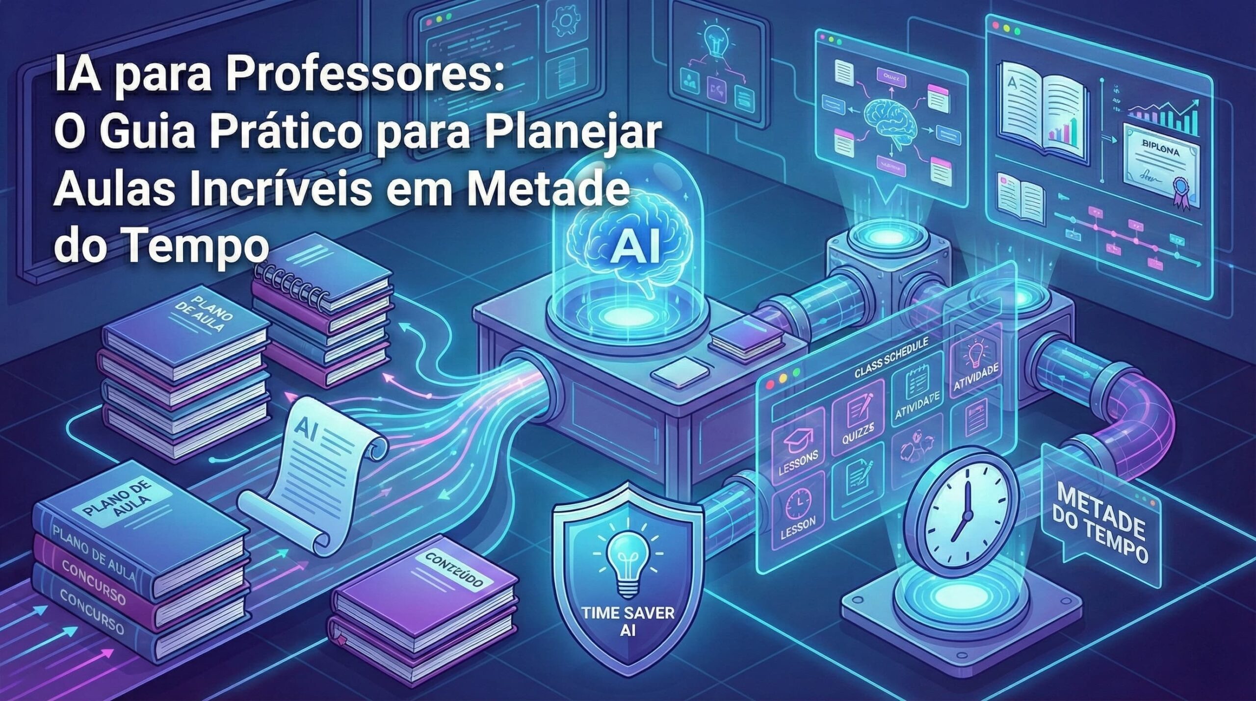 IA para Professores: O Guia Prático para Planejar Aulas Incríveis em Metade do Tempo