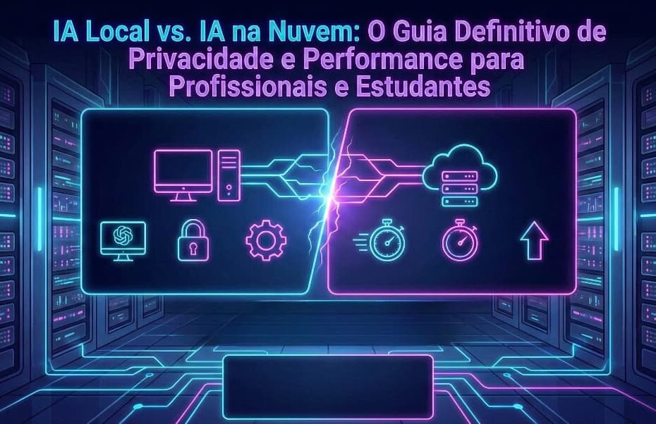 IA Local vs. IA na Nuvem: O Guia Definitivo de Privacidade e Performance para Profissionais e Estudantes