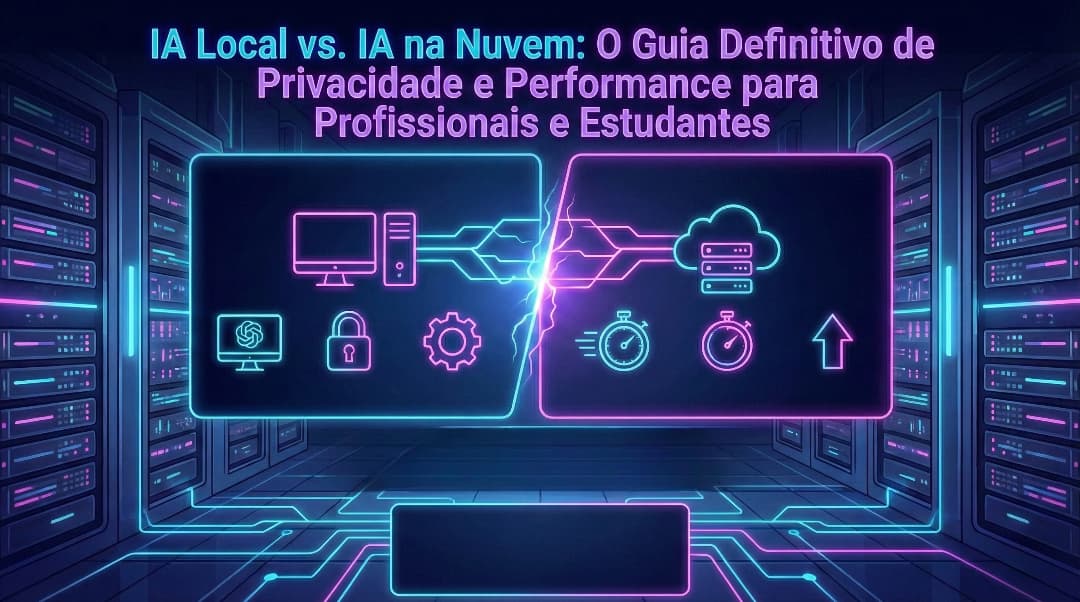 IA Local vs. IA na Nuvem: O Guia Definitivo de Privacidade e Performance para Profissionais e Estudantes