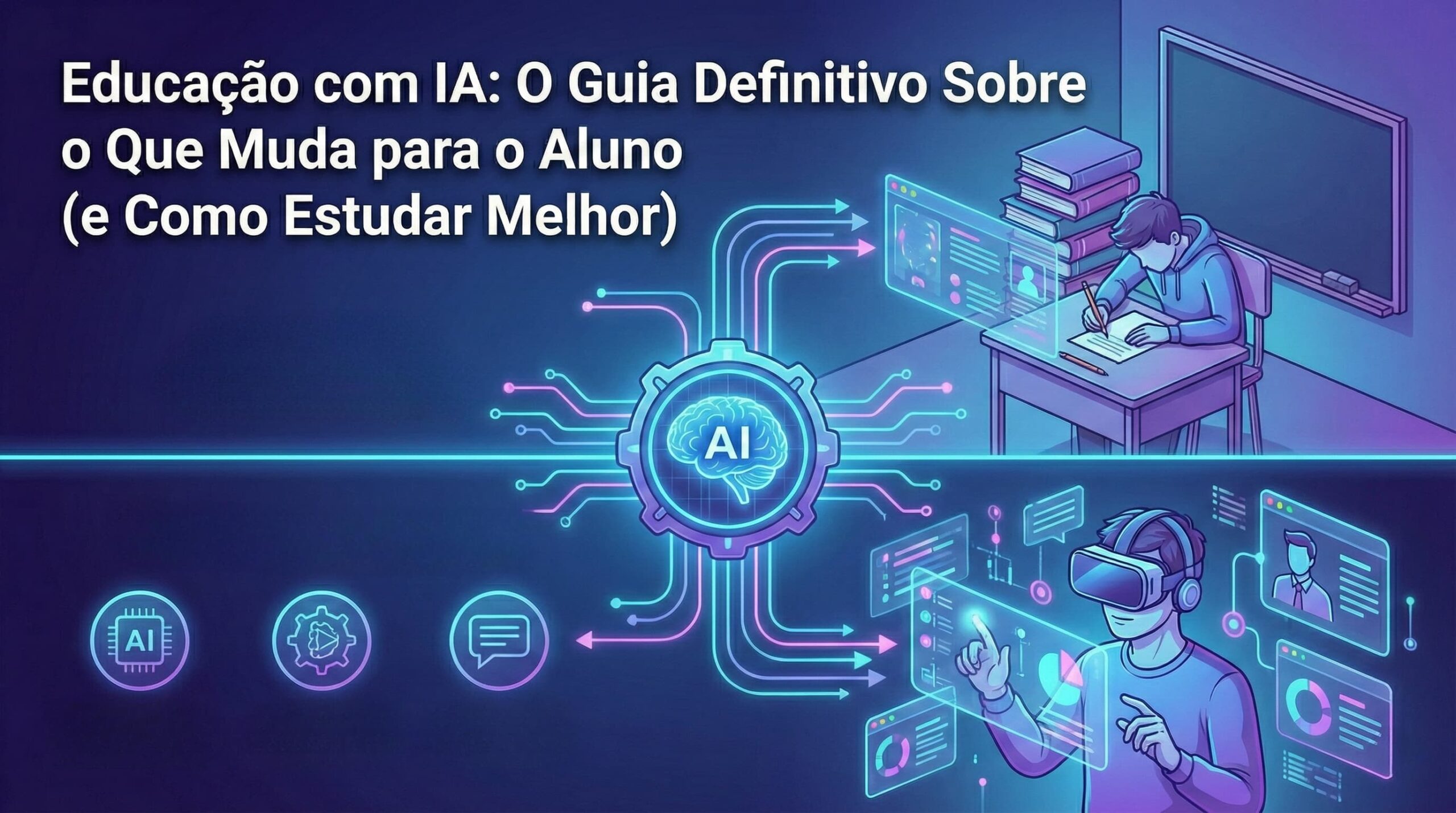 Educação com IA: O Guia Definitivo Sobre o Que Muda para o Aluno (e Como Estudar Melhor)